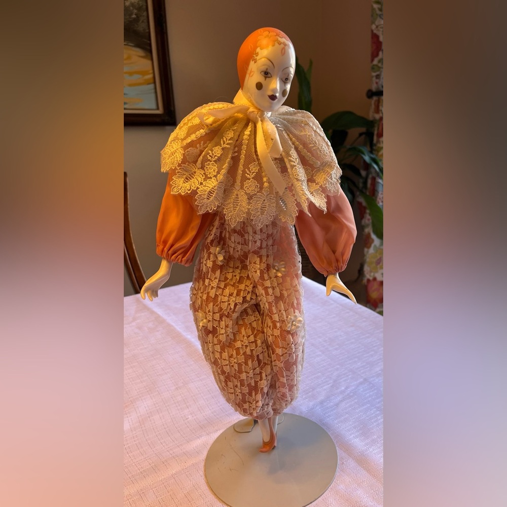 Vintage Porcelain Clown Figurine